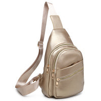 Champagne fashion sling backpack