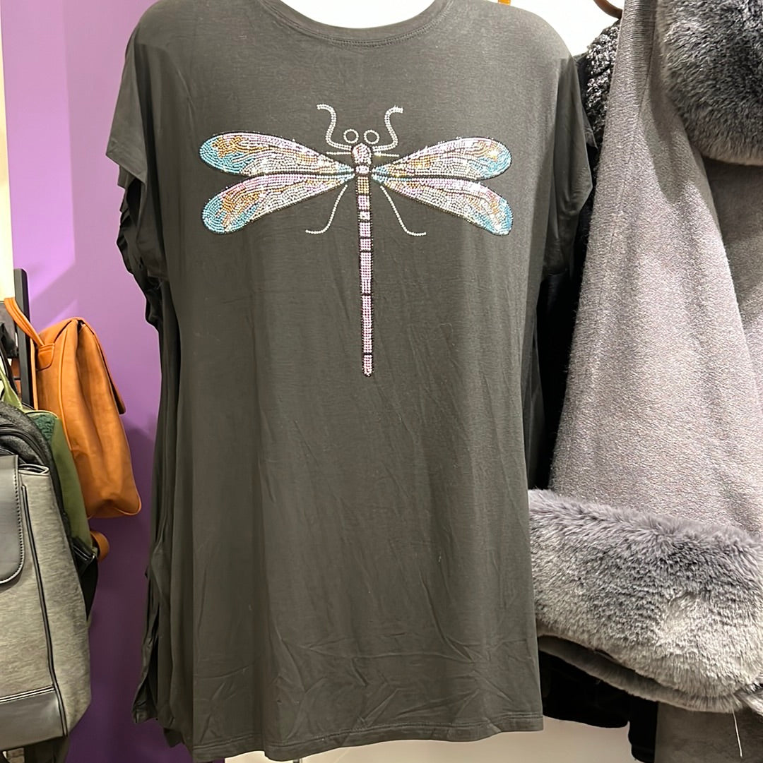 Dragonfly Bling Tunic - Fashionable Clothing