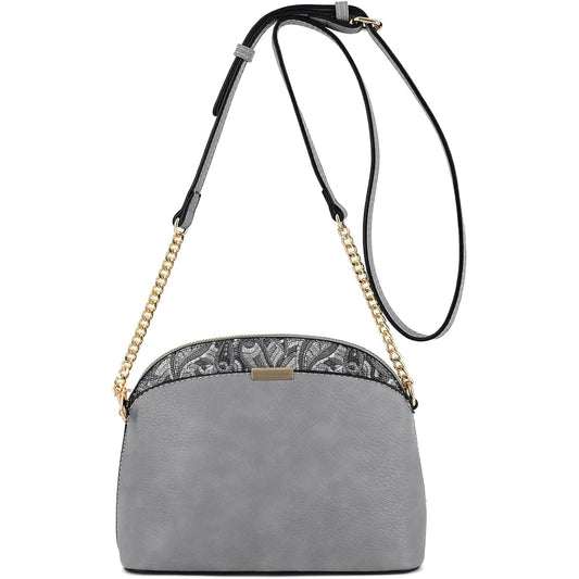 Grey Paisley small crossbody