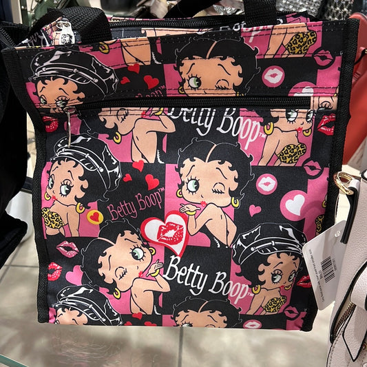 Betty Boop 12" Bag Pink Leopard Kiss BB1004