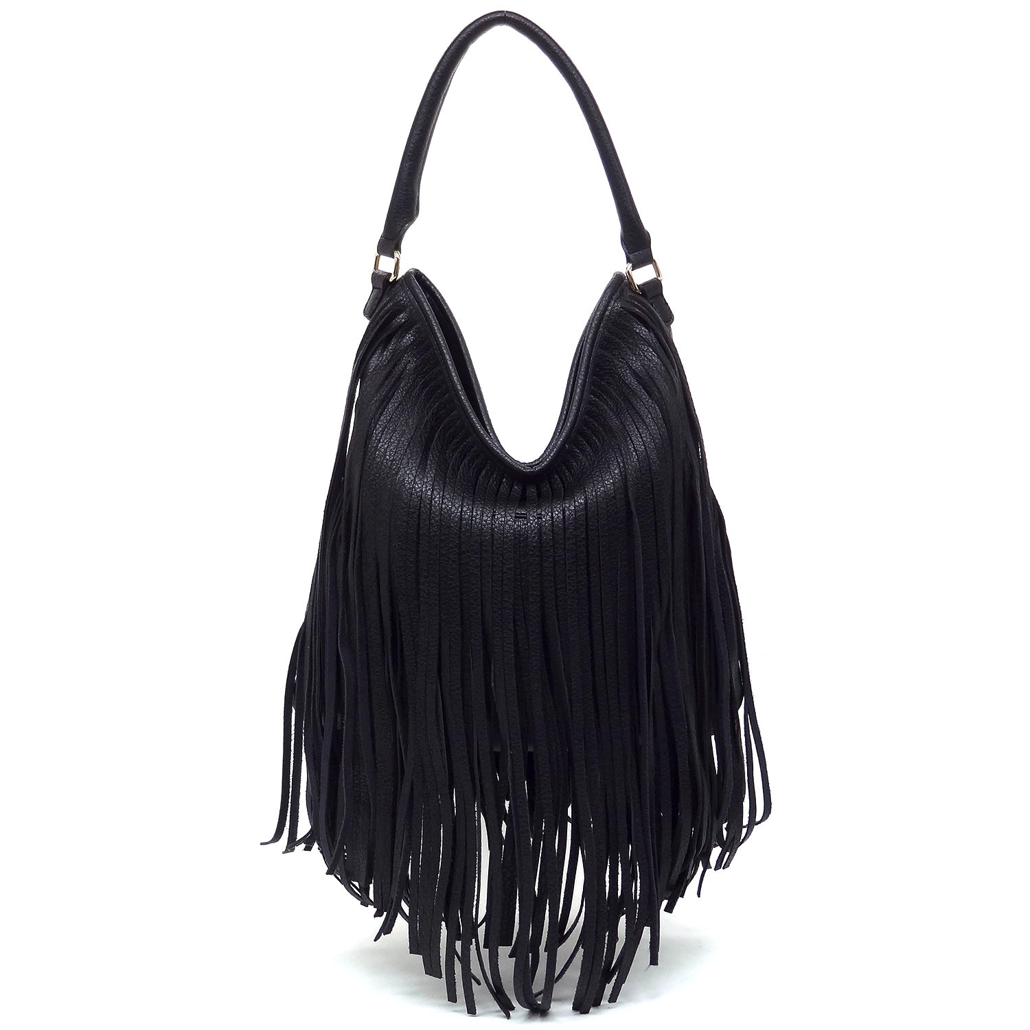 Black Fringe Hobo Bag JY0465