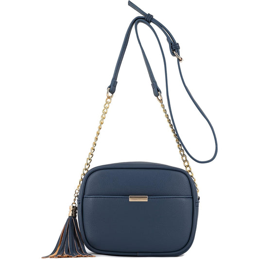 Navy Small Tassel Crossbody Bag