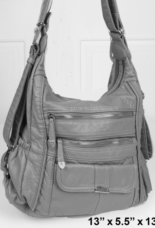 Grey 3 in 1 backpack purse GC