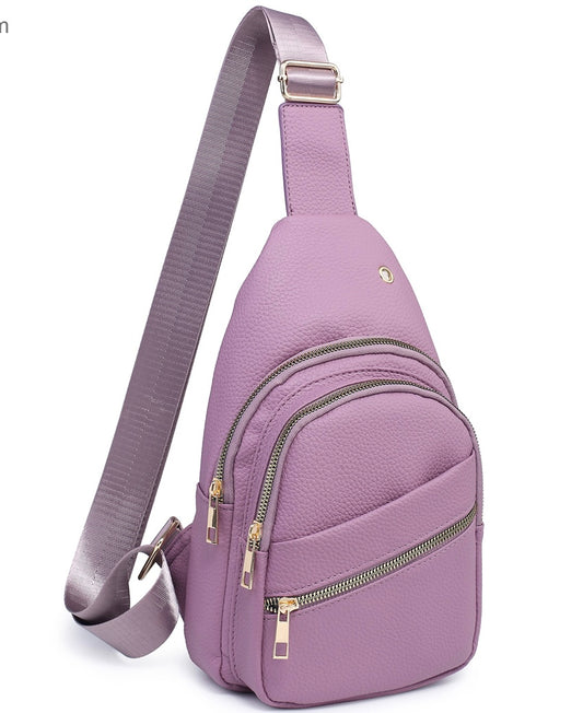 Purple fashion sling backpack BC1191