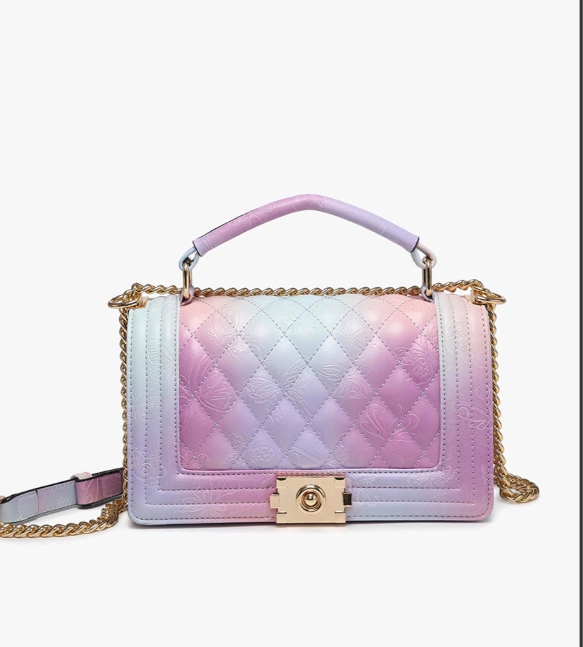 Purple Emme Quilted Ombre Crossbody Bag PP2045