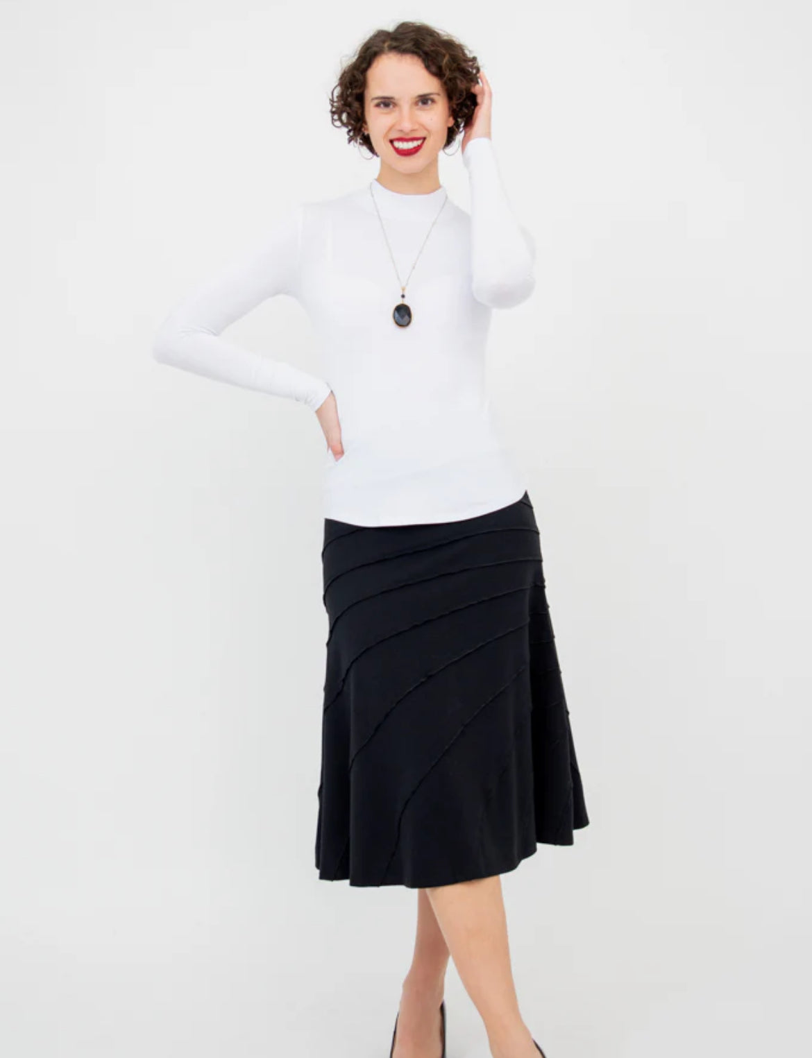 Beverly Skirt, Black, Bamboo