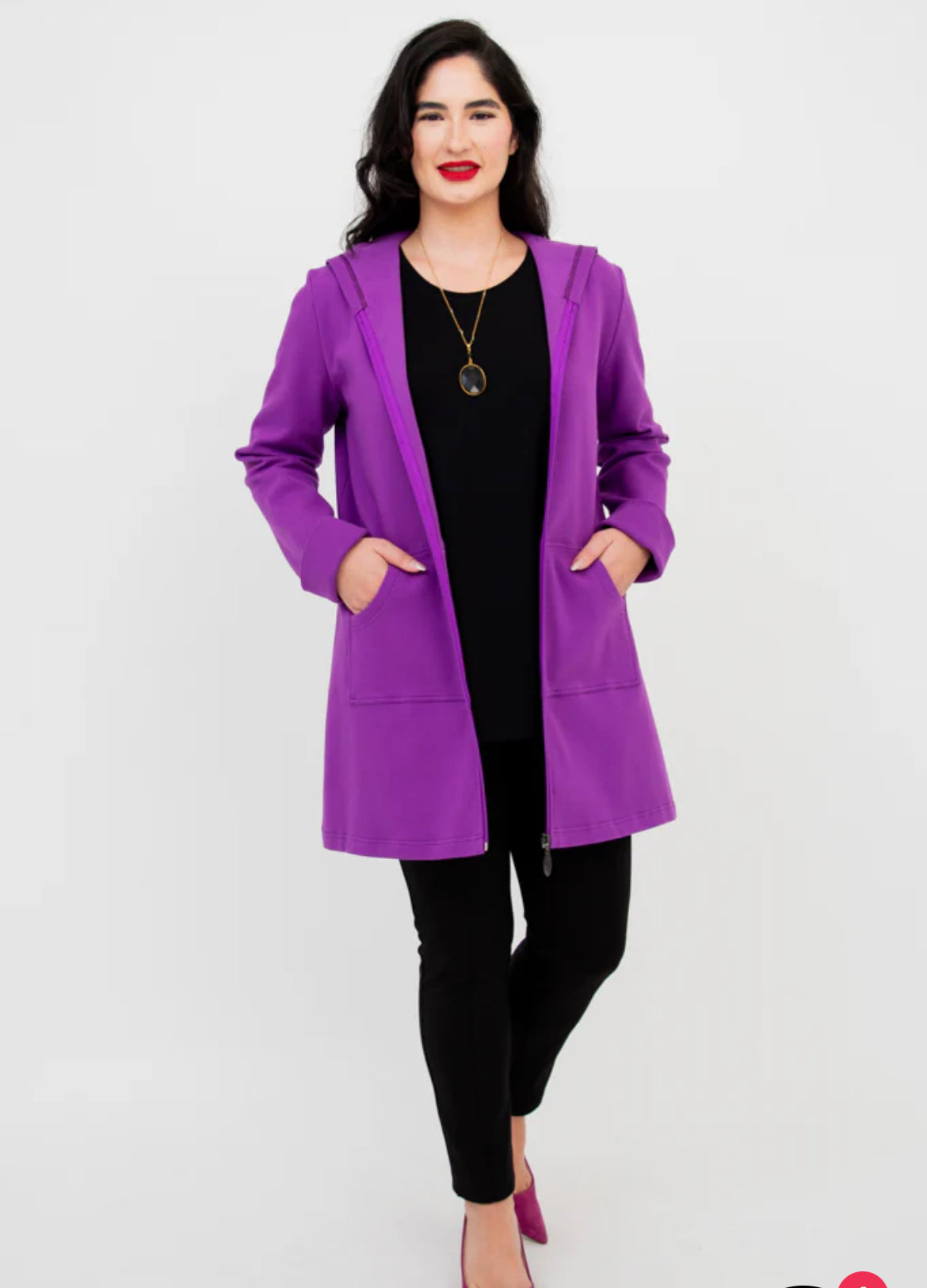 Cortes Jacket, Fuschia, Cotton