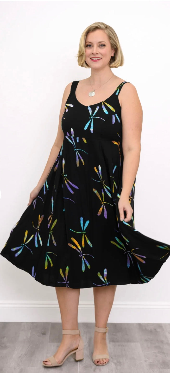 Shauna Dress, Abalone Dragonfly