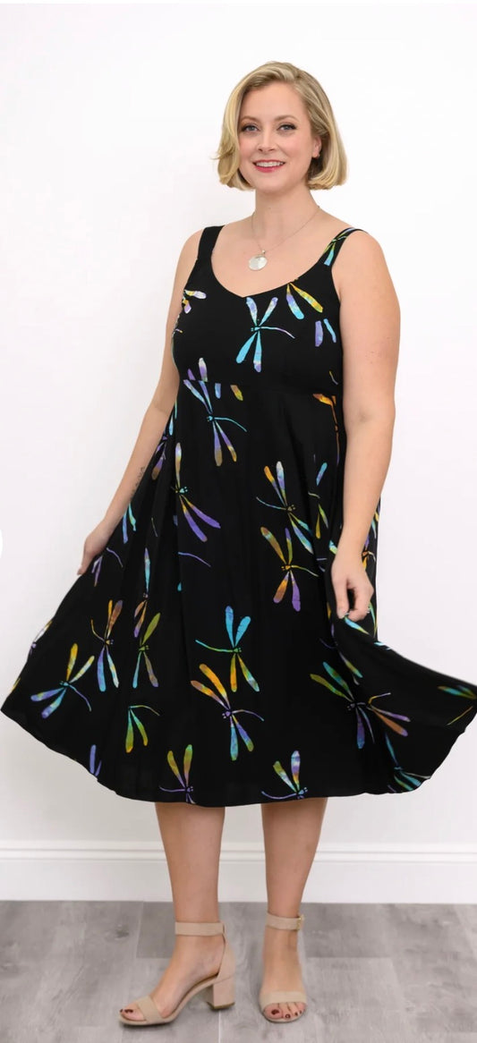 Shauna Dress, Abalone Dragonfly
