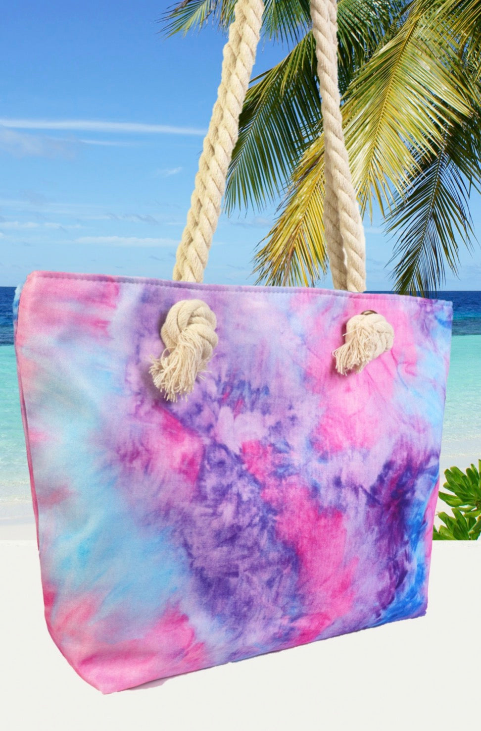 Canvas Tote Pink Tie Dye