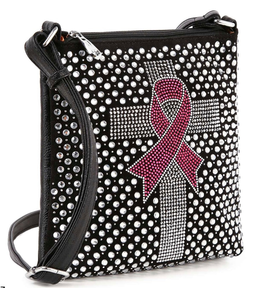 Bling Breast Cancer Awareness Crossbody
