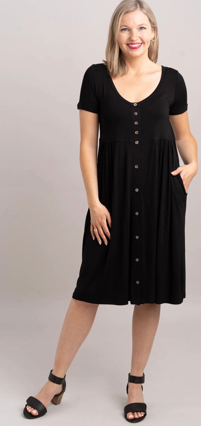 Bamboo Nelly S/S Dress - Black