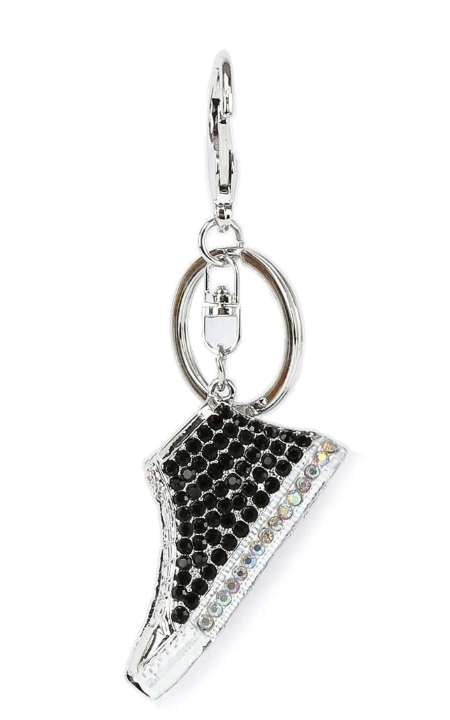 Sneaker Rhinestone purse charm Black