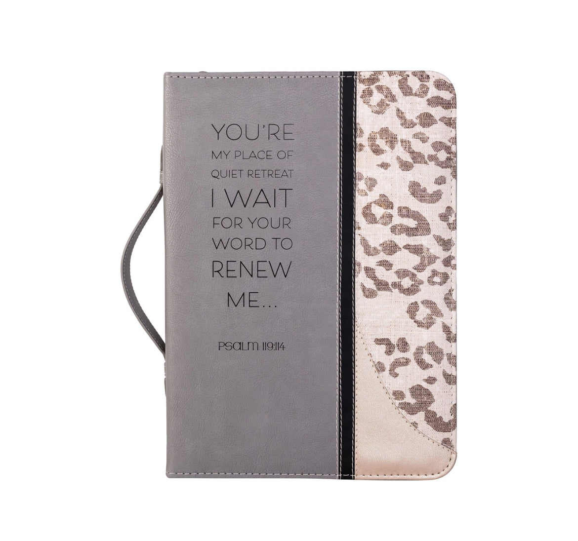 Divine Details: Bible Cover - Leopard W/Metallic Gold