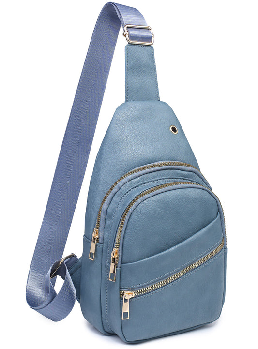 Blue fashion sling backpack BC1191