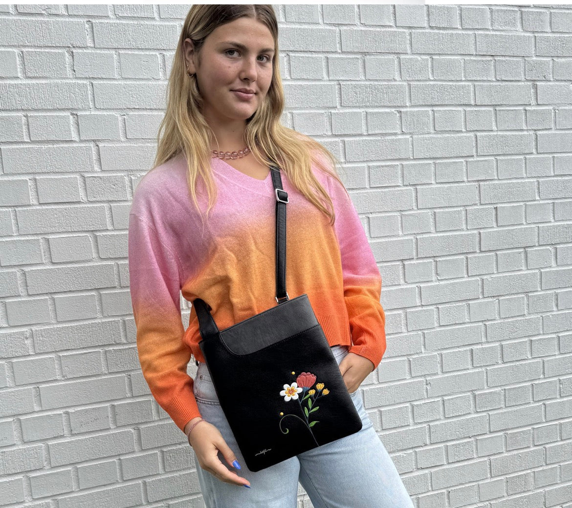 Black Jasmine Crossbody Bag