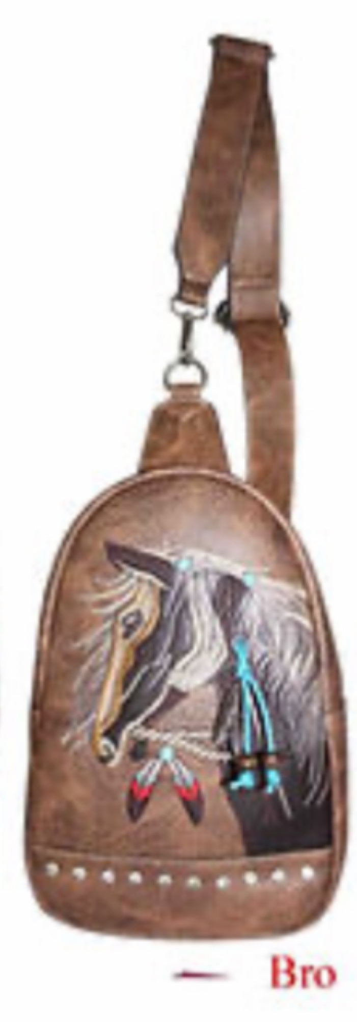 Brown Horse Print Sling