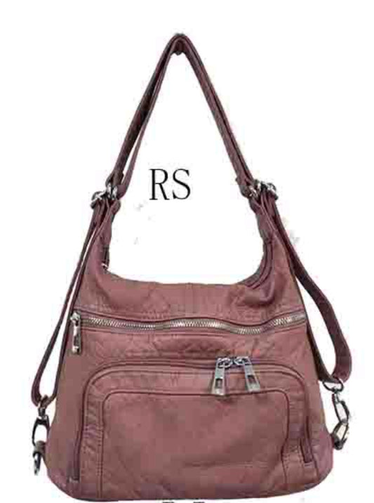Rose WH3104 3 in 1 style backpack purse with wallet front
