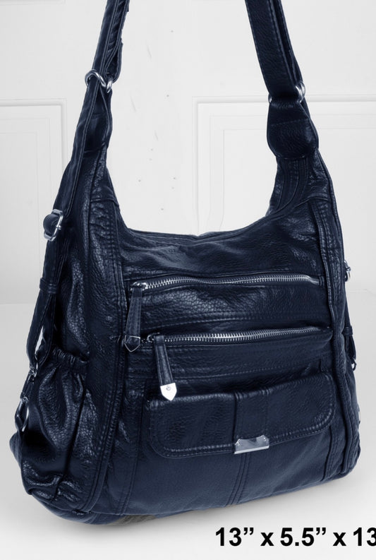 Navy 3 in 1 backpack purse GC