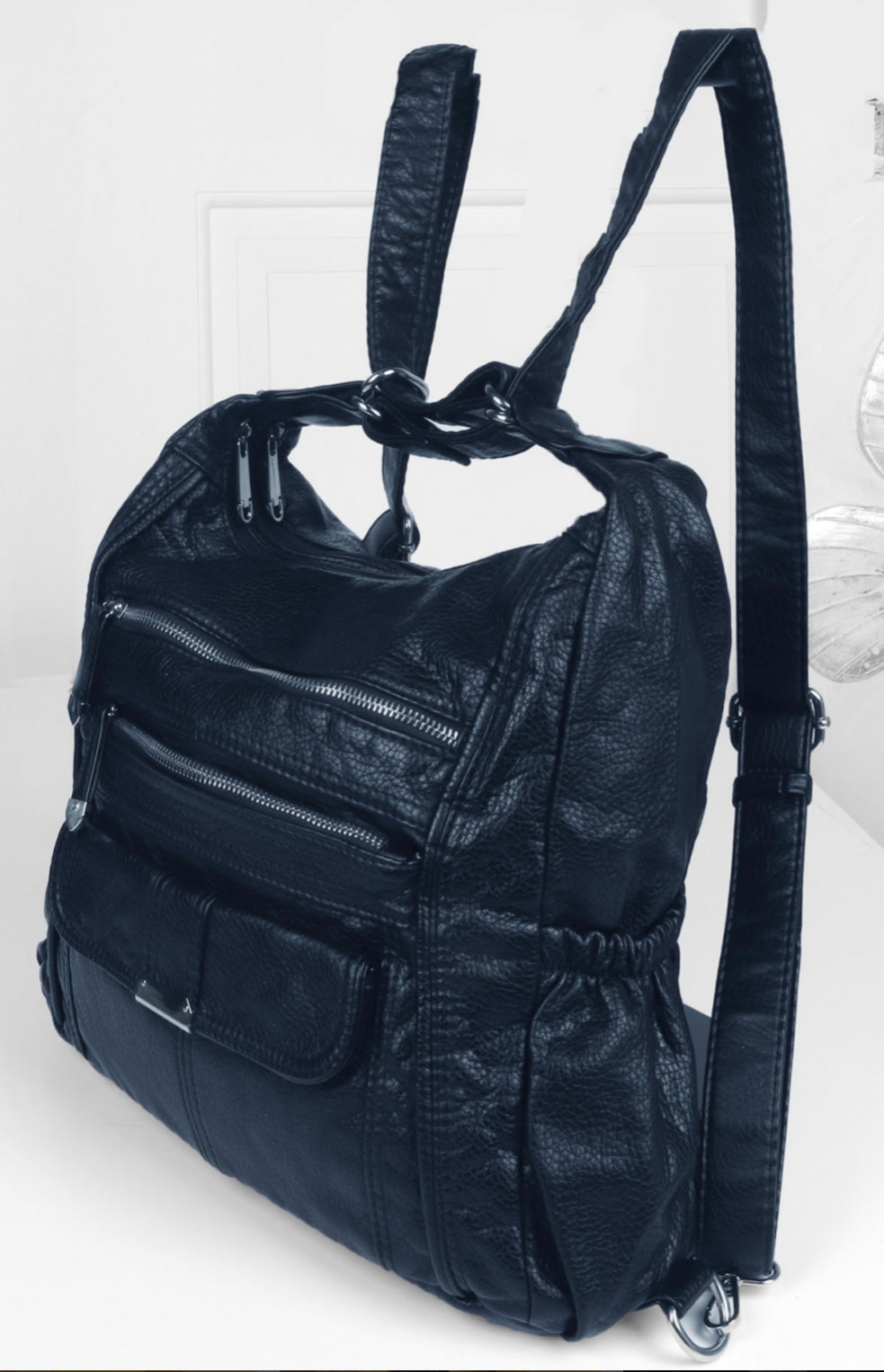 Navy 3 in 1 backpack purse GC