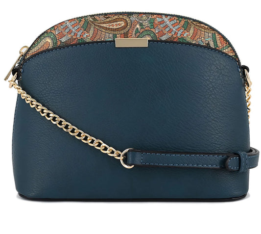 Teal Paisley small crossbody