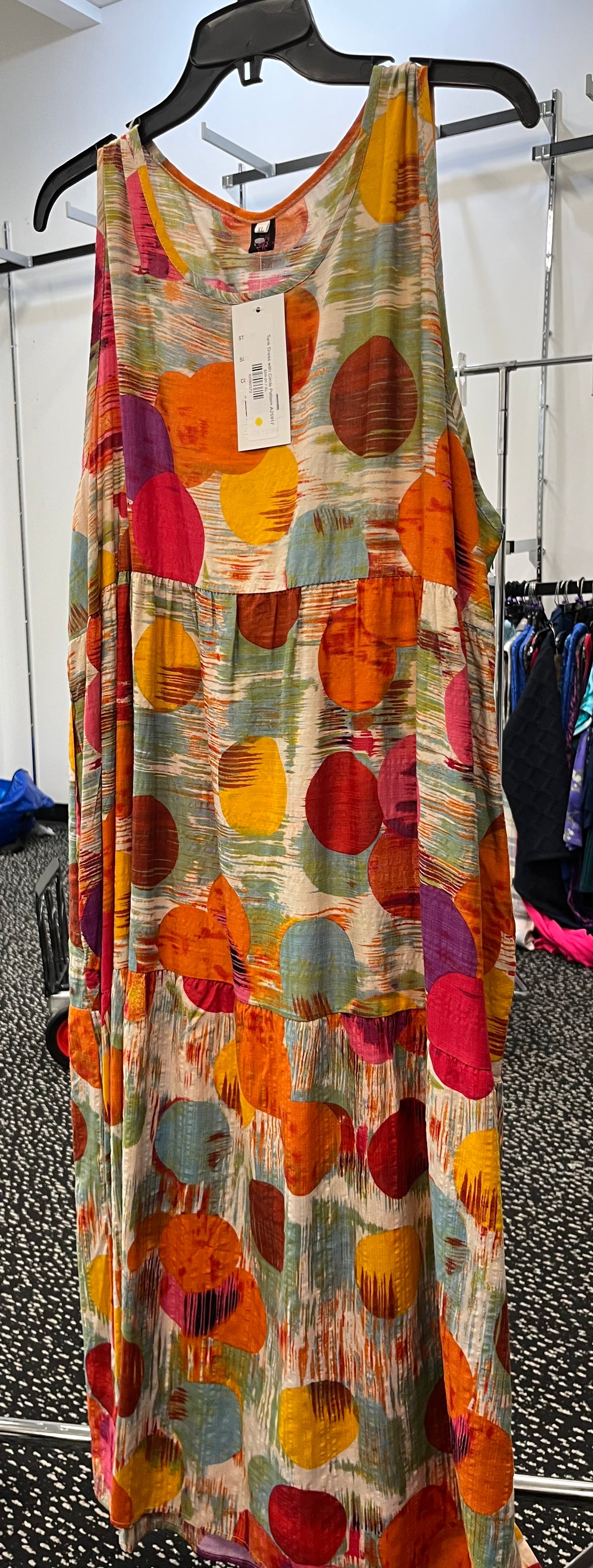 Tank Dress with Circle Pattern A25917