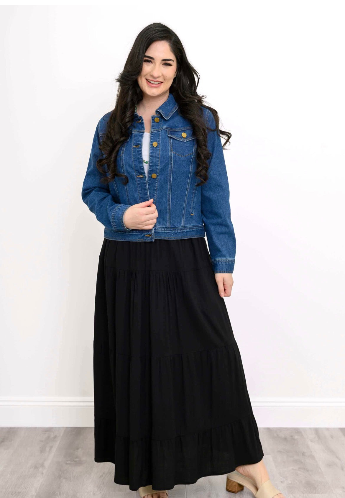 Roma Skirt, Black, Linen Bamboo