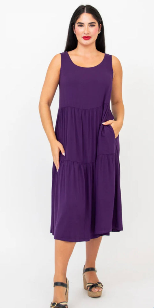 Linen Bamboo Juni Dress Royale