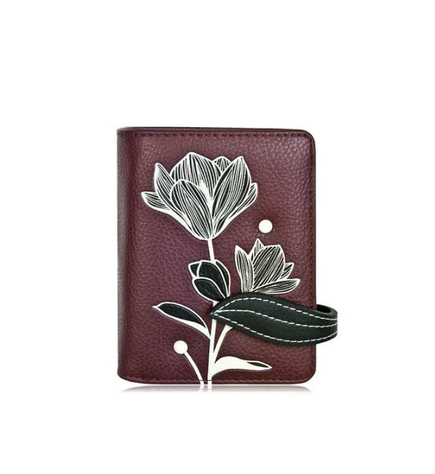 Magnolia small wallet Wine