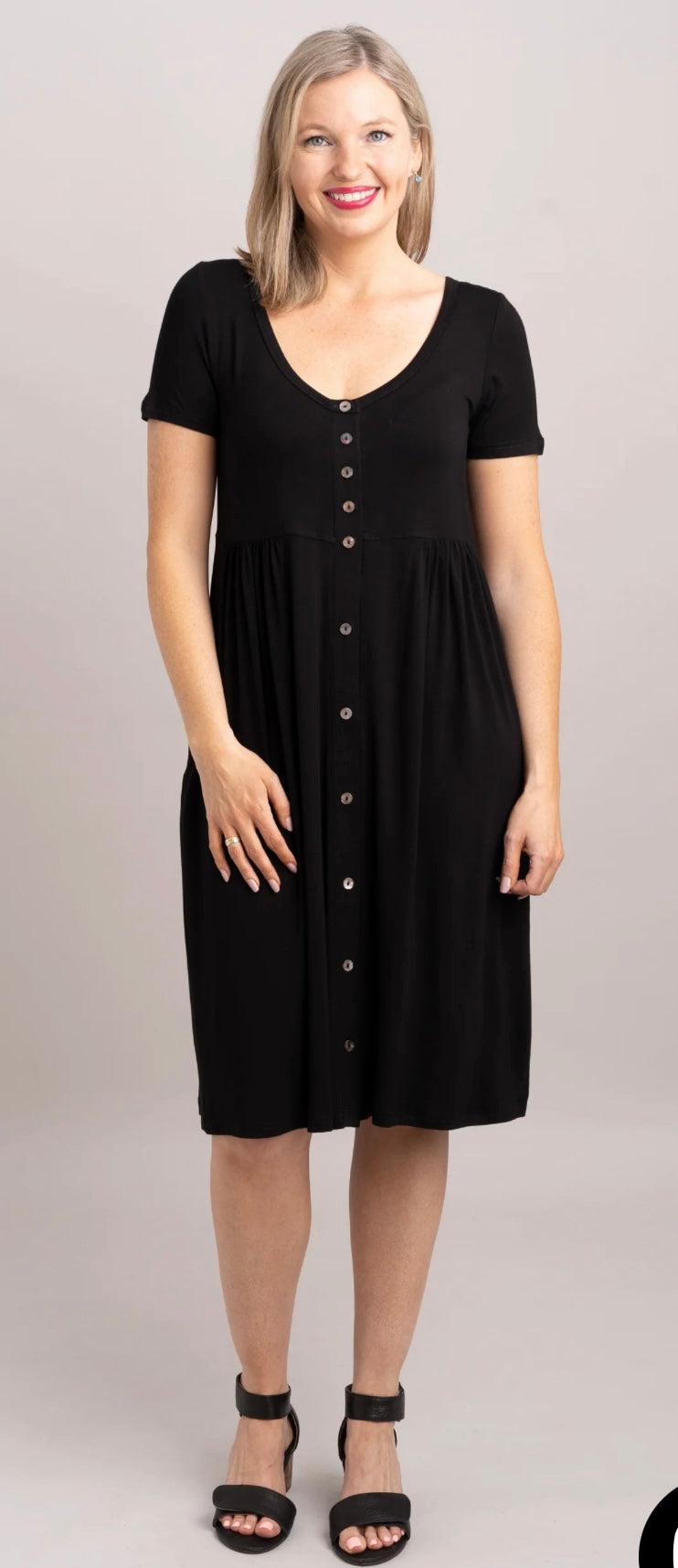 Bamboo Nelly S/S Dress - Black