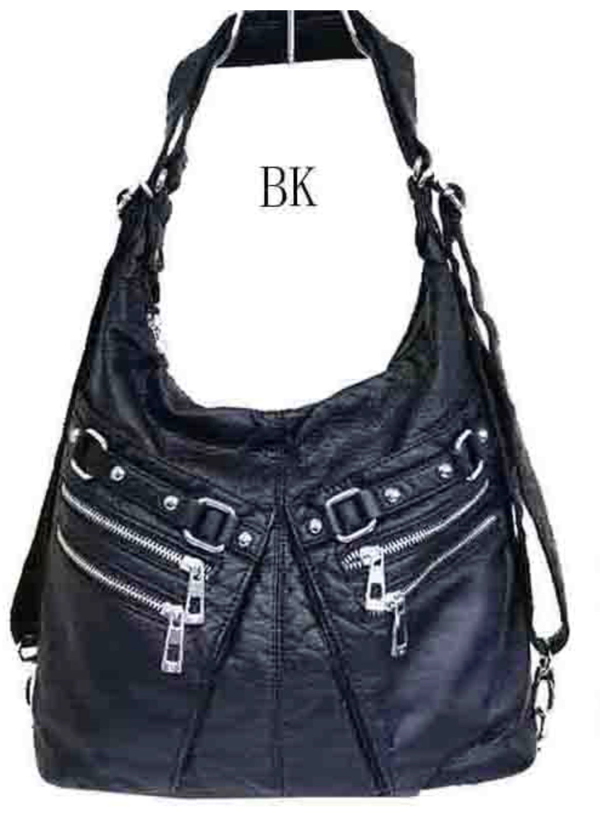Black 3 in 1 with two slanted front pouches WH2010