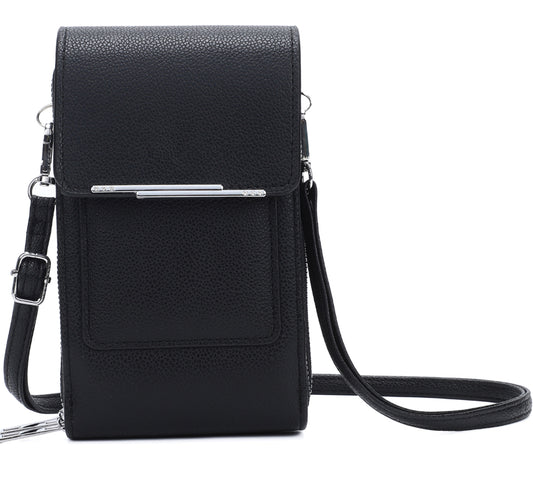 Black Window Crossbody Phone Wallet BC4923