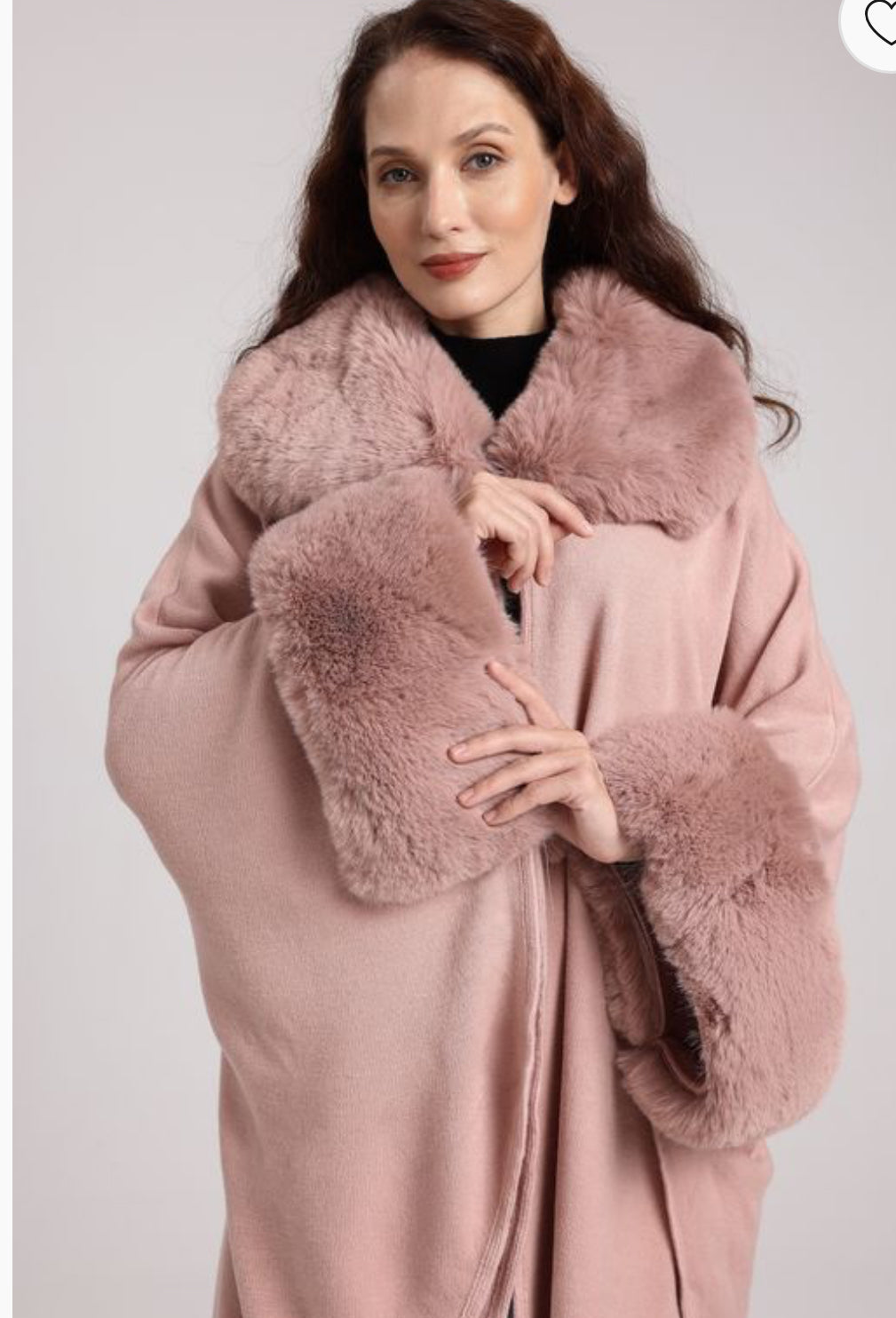 Mauve collared cape CT250-42