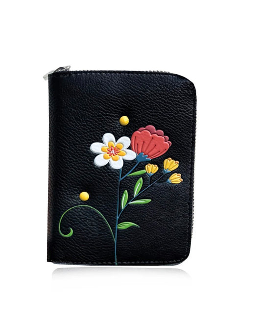 Jasmine Small Zip Wallet Black