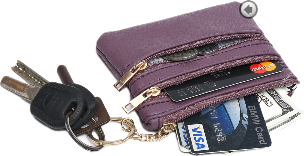 Keychain wallet purse - asst colours