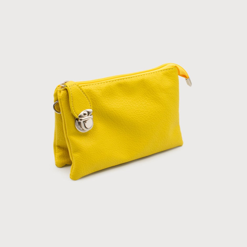 Sunny Yellow multi pouch wristlet/crossbody