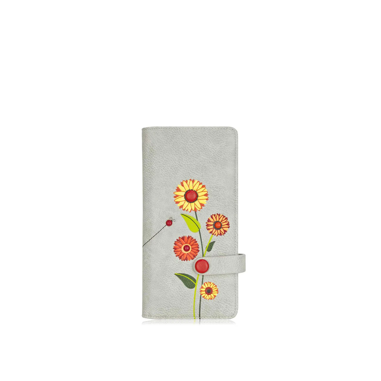 Grey Gerbera Long Wallet