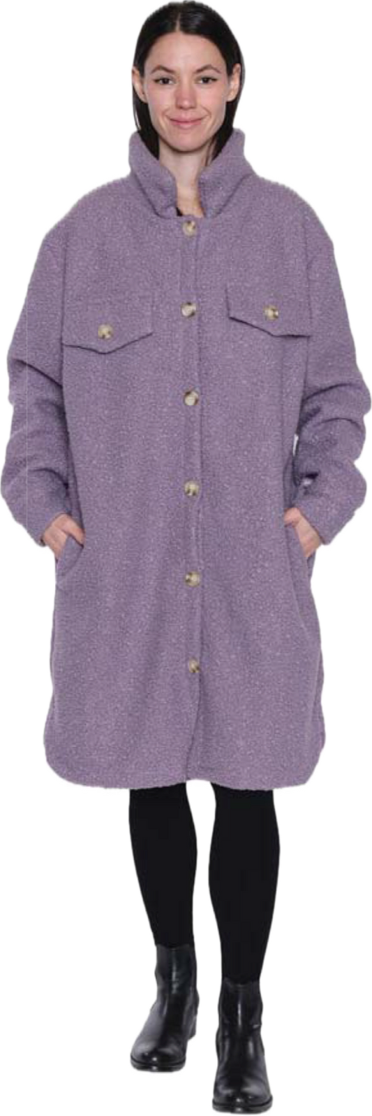 Mauve long shacket