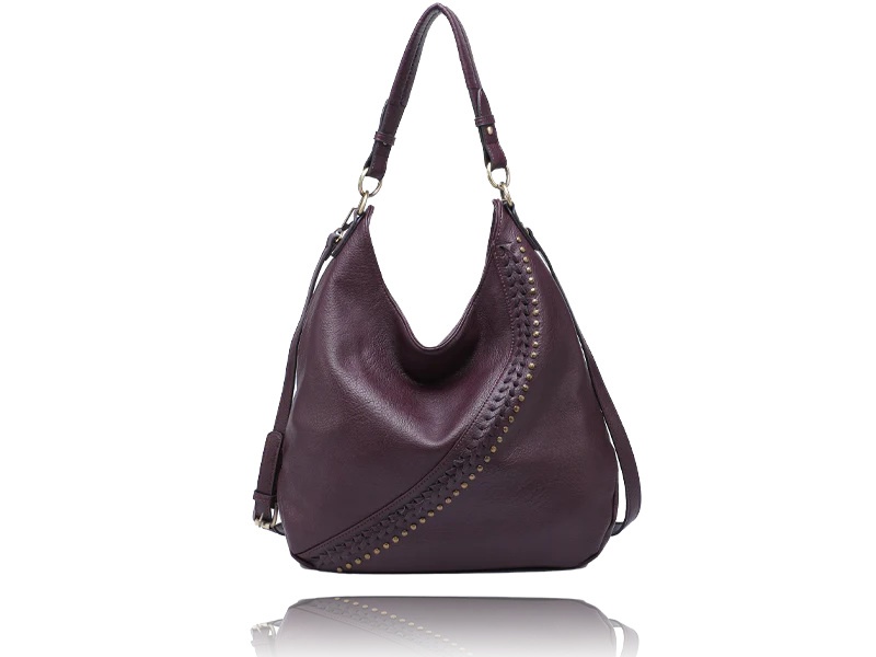 Plum Atlas Hobo Bag