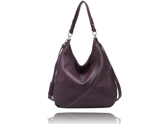 Plum Atlas Hobo Bag