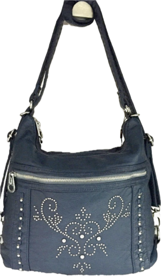Teal WH2916 in 1 style backpack purse with bling