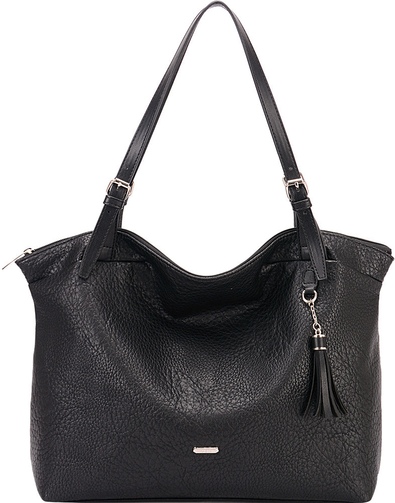 Black handbag with small tassel 958