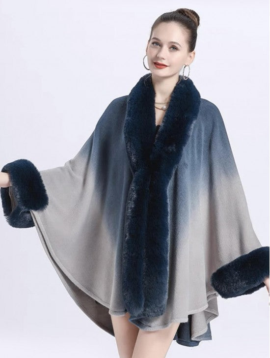 Unique Fashion: Navy Ombré Cape - Shop Local