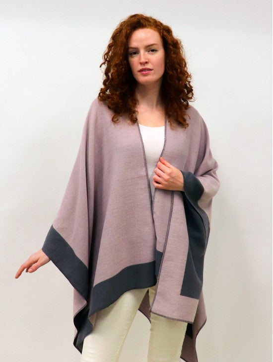 Two-Tone Pink Soft Reversible Cape CP127203