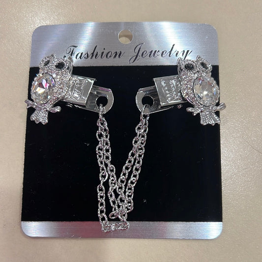Cape clip - Rhinestone & Owl 1003