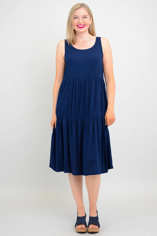 Linen Bamboo Juni Dress Indigo