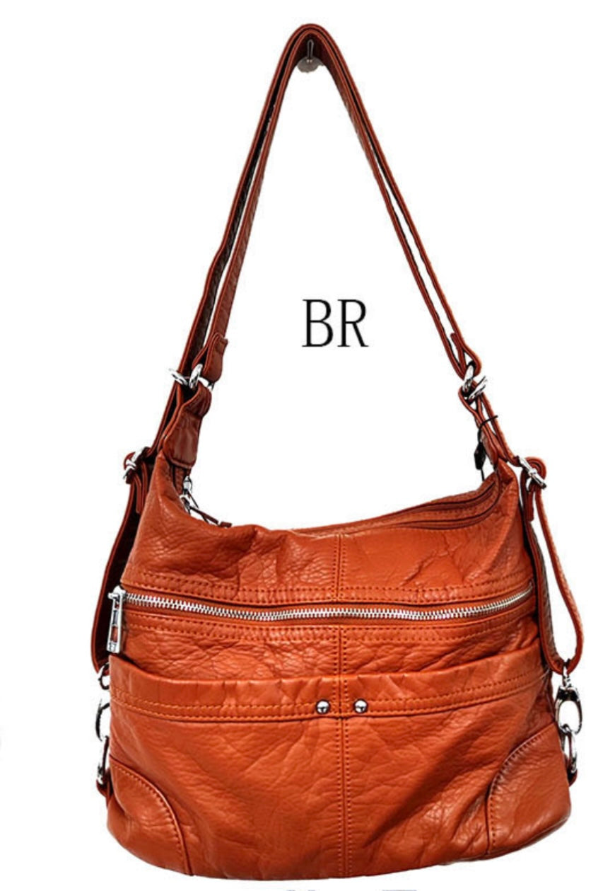 Brown 3 in 1 with two open pouches WH2927