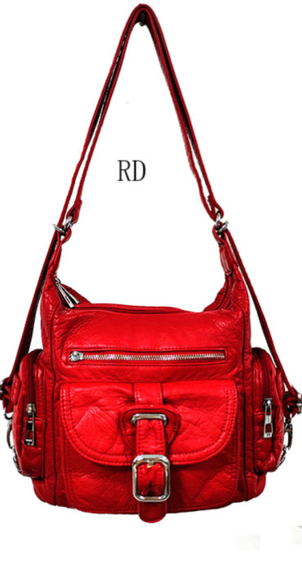 Red small 3 in 1 style backpack purse