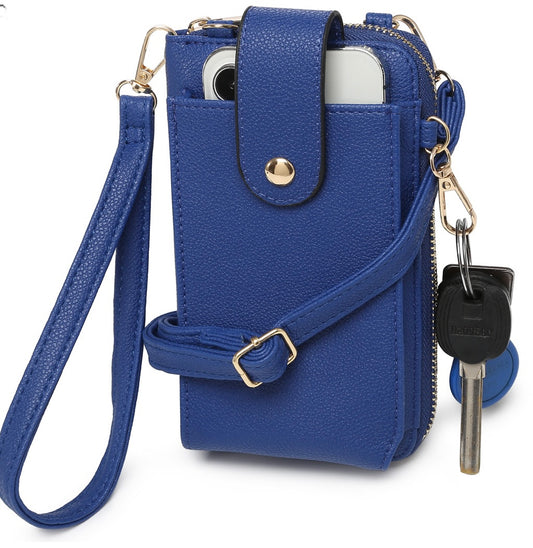 Royal blue cell phone wristlet and crossbody BC1148