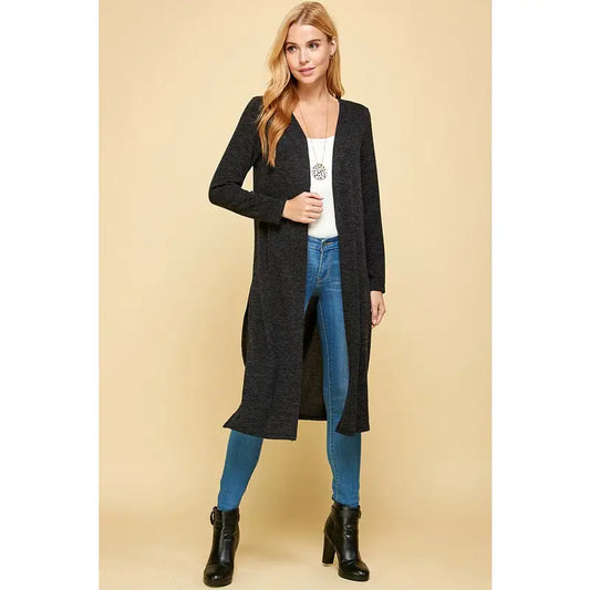 Charcoal Longline Cardigan EC8597